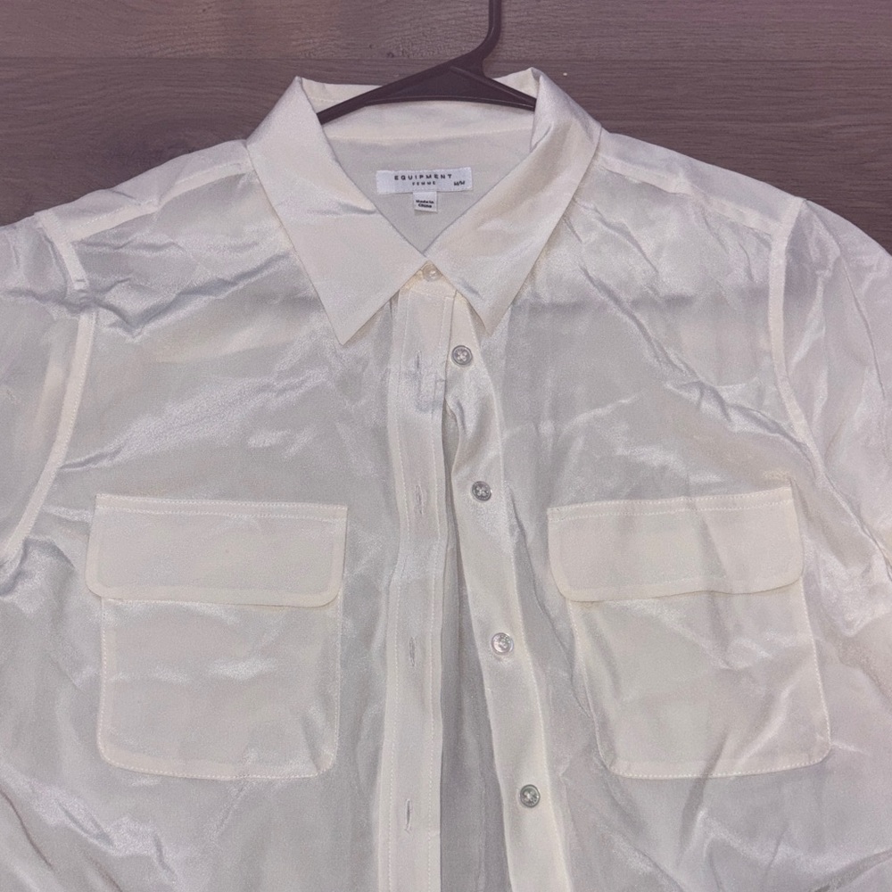 Equipment Cream Silk Blouse 100 sillones